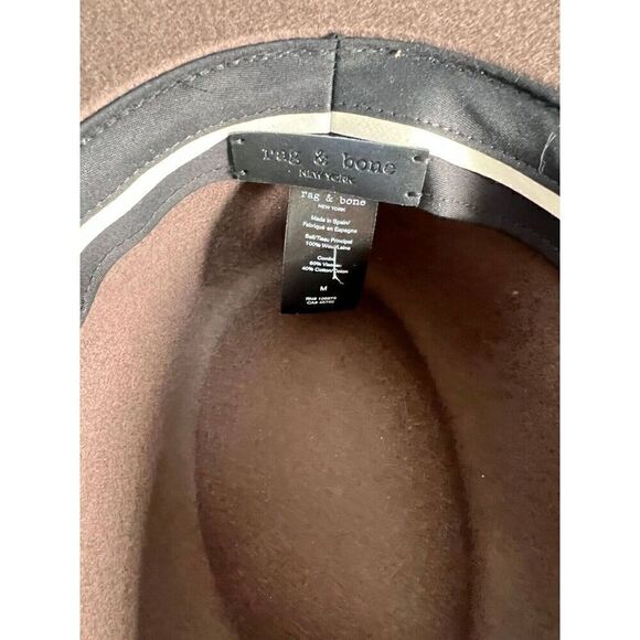 rag & bone Solid Grosgrain Trim Brim Bucket Hat Unisex Medium Ribbon Fitted - Picture 7 of 7